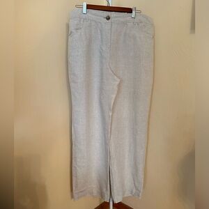 Chico’s the Ultimate Fit Linen Slacks Size 12
